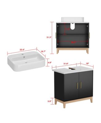 Single Sink Bathroom Vanity with Ceramics Top