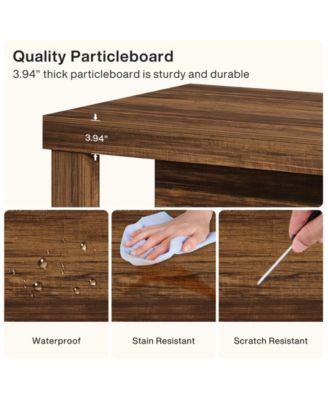 Kitchen Island with 3 Shelves, 55 Inches Width Kitchen Shelf with Large Worktop