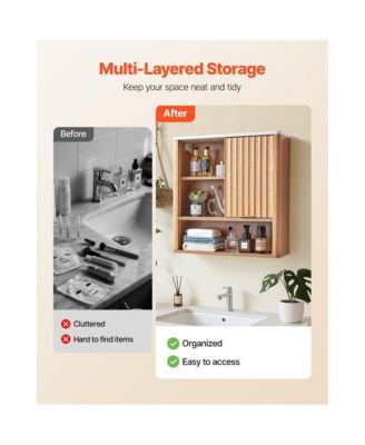 Wall Cabinet with Double Doors and Shelf Storage