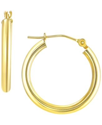 Polished Hoop Earrings in 18k Yellow Gold