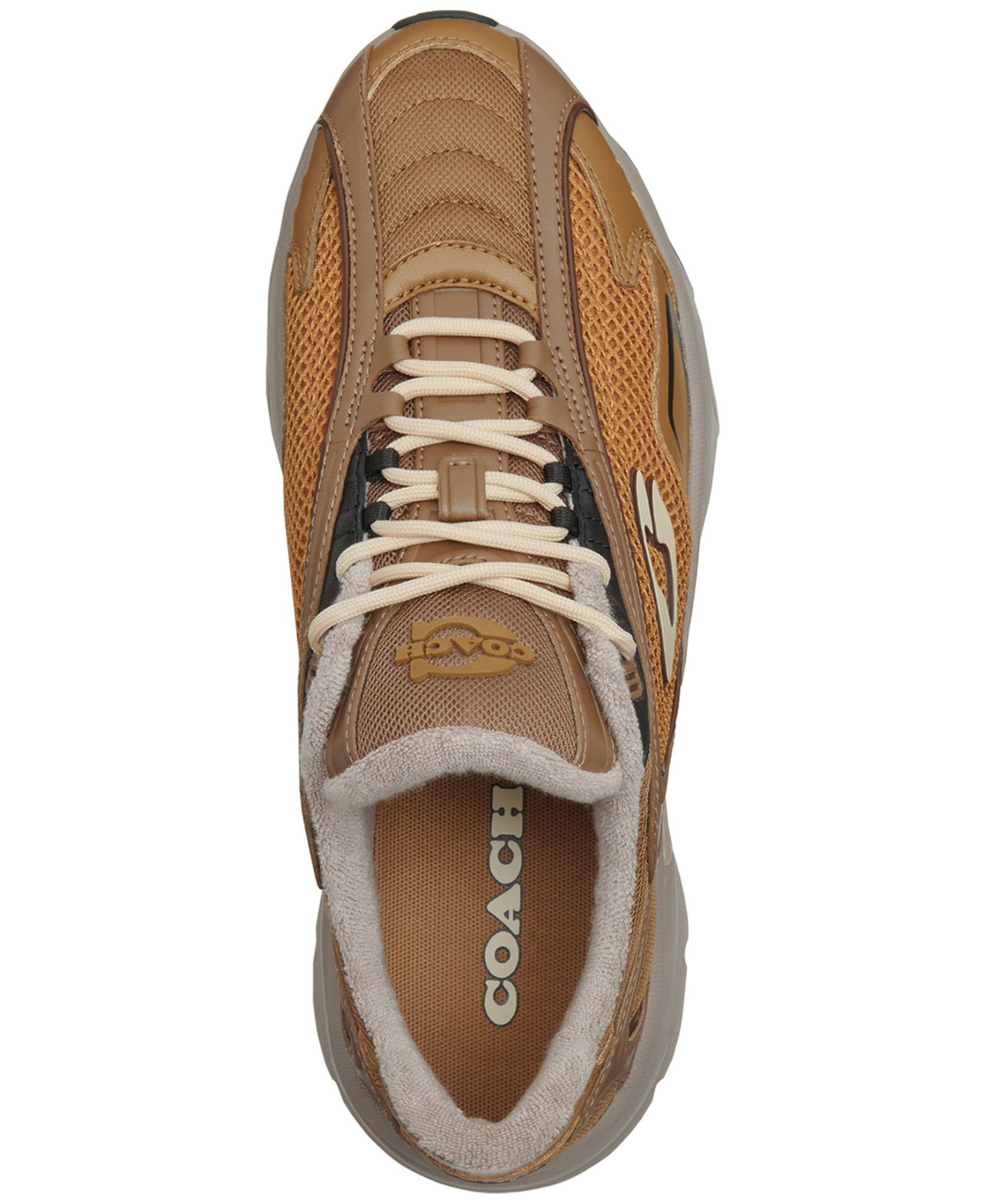 Мужские кроссовки Coach Bolt Runner на шнуровке, цвет: Коричневый — фото 4