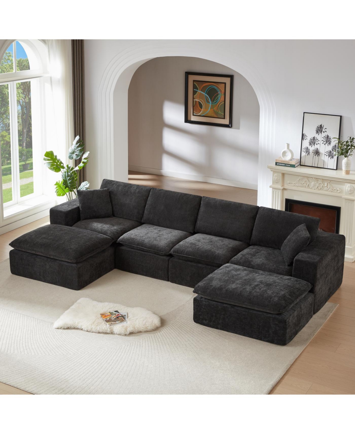 Streamdale Furniture Modern Chenille Cloud Sofa