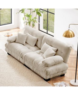 Streamdale Cloud Couch 2 Seater Sofa, Chenille Light Coffee
