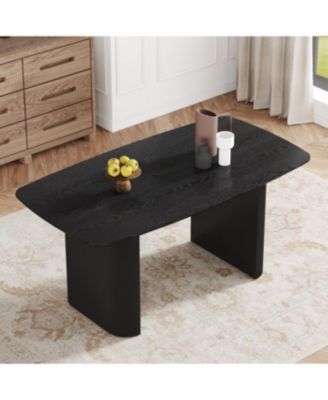Streamdale MDF black dining table, 67 x 35.4 inch, warm and soft appearance