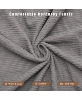 Modular Sofa Bed for Apartment, Convertible Sofa Bed, Dark Gray Corduroy