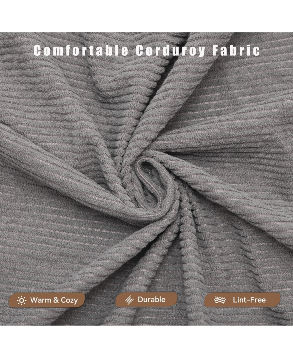 Streamdale Furniture Modular Sofa Bed for Apartment, Convertible Sofa Bed, Dark Gray Corduroy