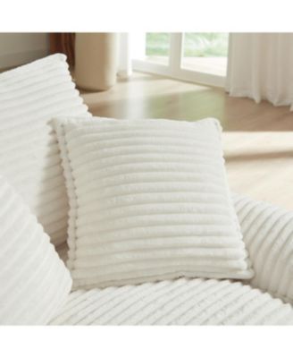 Streamdale Modern cushioned single seat sofa with footrest, white