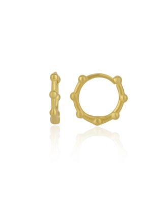 Spero London Seven Bead Sterling Silver Hoop Earrings - Gold 56$