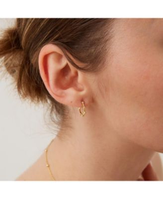 Seven Bead Sterling Silver Hoop Earrings