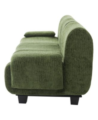 Streamdale Modern Chenille 3-Seater Sofa with Curved Armrests