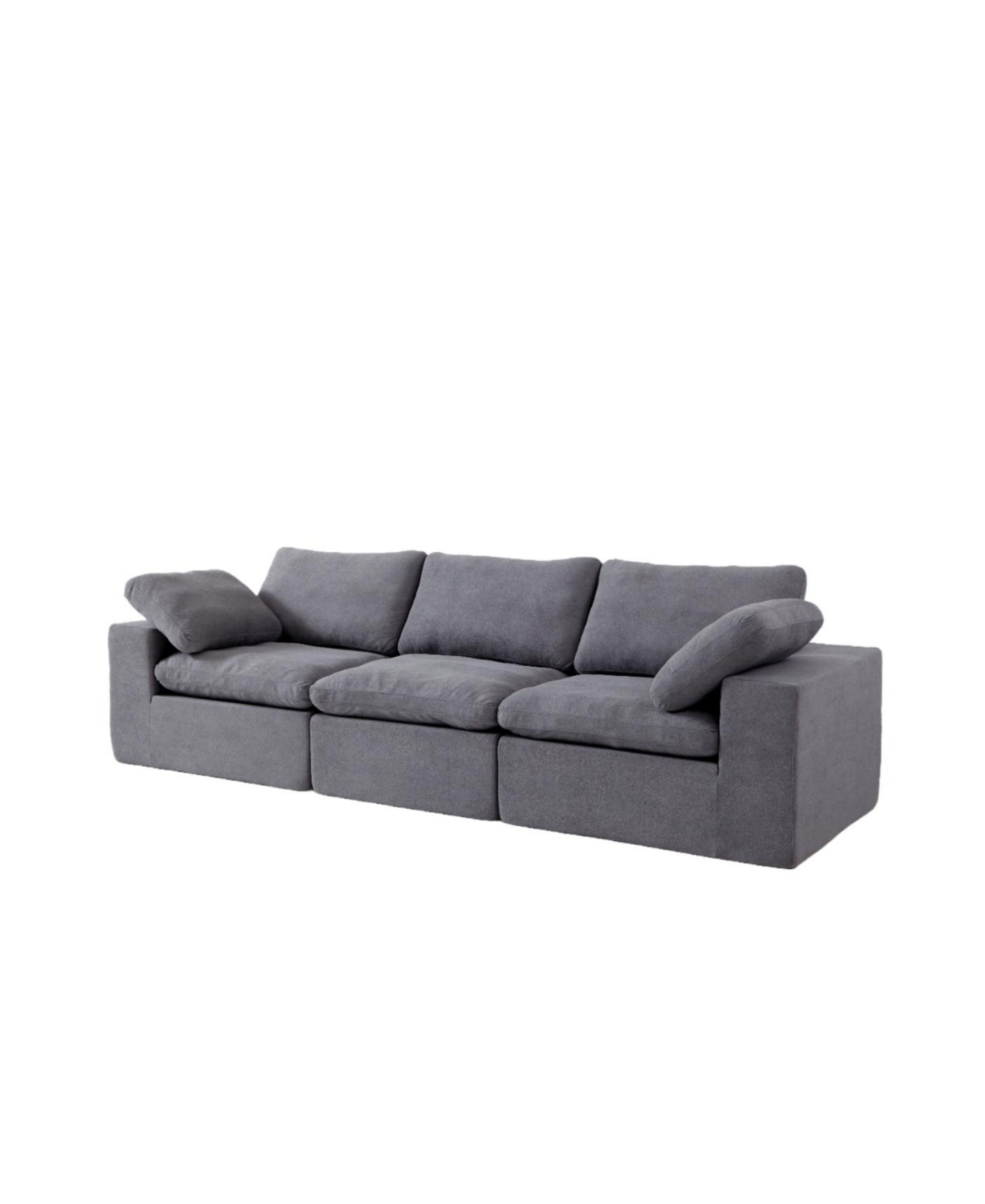 Streamdale Furniture Chenille Fabric Upholstered Sofa, Oversized Comfy Cloud 3-Seater Sofa Couch, Grey