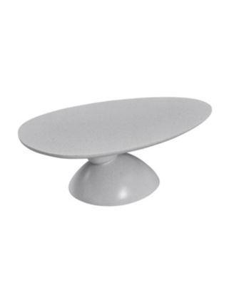 Streamdale Lucky Stone Oval Coffee Table, Modern Minimalist Fiberglass Center Table