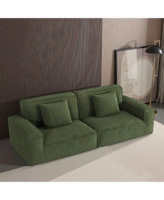 Streamdale Large striped fabric compression sofa, modern style, comfortable home furniture