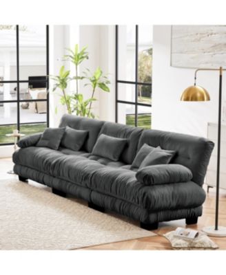 Streamdale 3-Seater Chenille Sectional Sofa - Soft & Comfy Upholstered Furniture, Gray