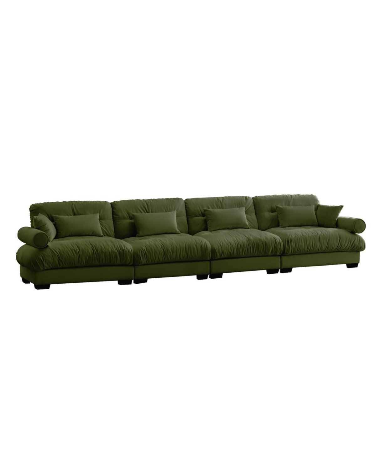 Streamdale Super Comfort Oversized Modular Velvet Sectional Sofa Couch with Ottoman