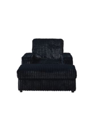 42.5" Corduroy Single Recliner with Pillow, Cup Holder, Storage Footrest