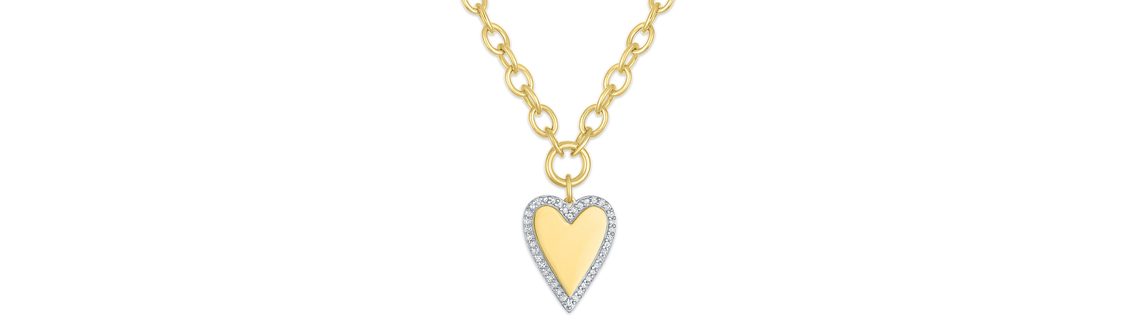 Macy's White Diamond Pendant Necklace (1/4 ct. t.w.) in 14k Yellow Gold Over Sterling Silver