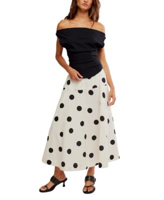 Women's Betty Drop Waist Polka Dot Pattern Skirt