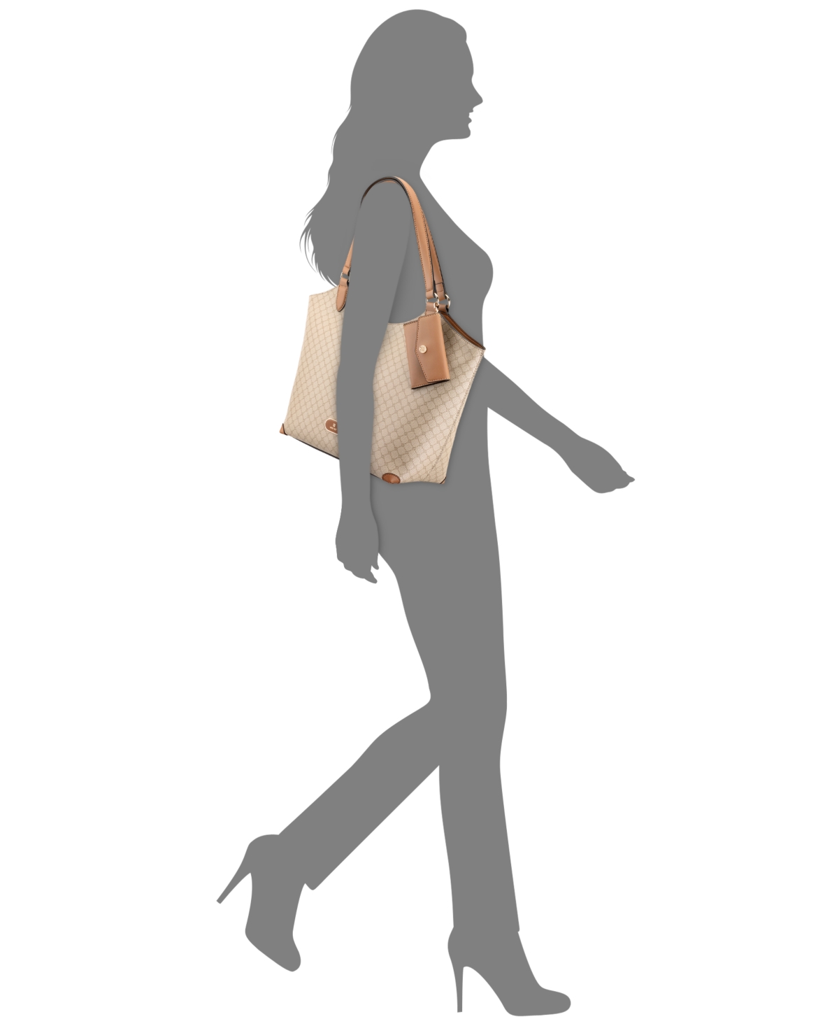 Nine West Lyra Multi Laptop Large Tote Bag In Brown