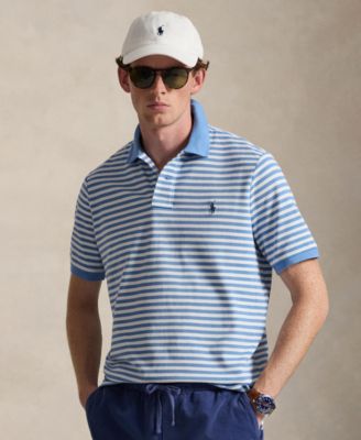 Men's Classic-Fit Striped Mesh Polo Shirt