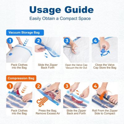 Space Saver Vacuum Bags for Travel and Home with Electric Pump 18 Pack