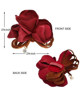 Pet Spring Floral Dog Collar with Removable Camellia Flower Accessory