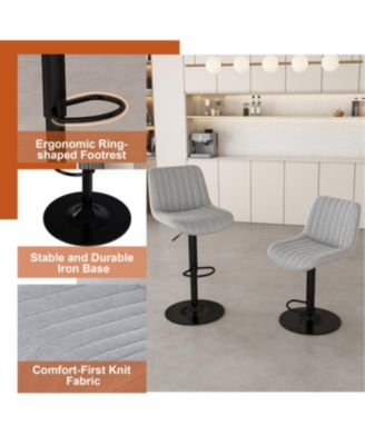 Streamdale Black Marble Kitchen Island with LED Lighting & Grille Details