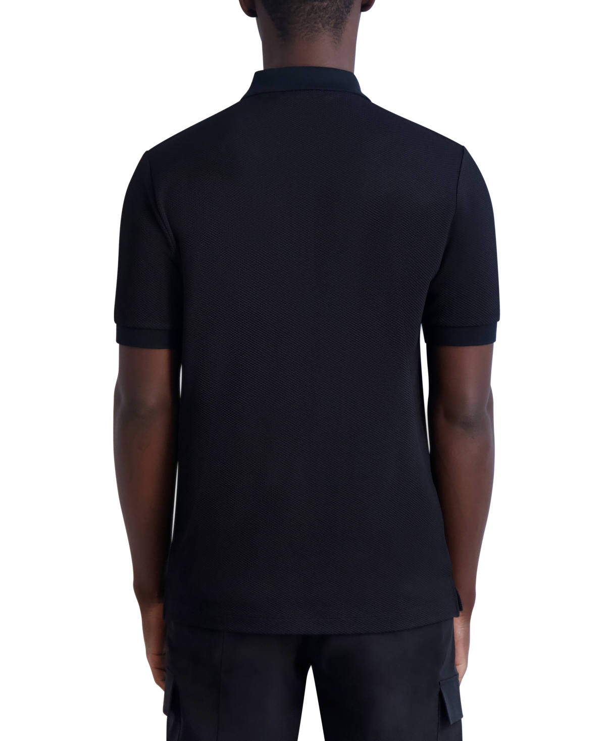 Karl Lagerfeld Paris Men's Performance Solid Cuff Polo Shirt