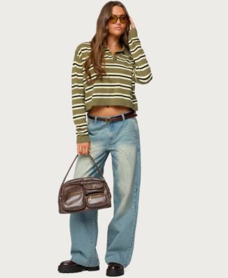 Women's Shelby Striped Polo Sweater