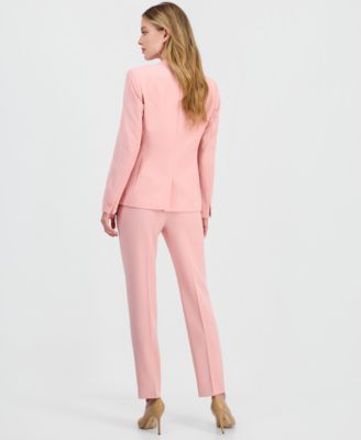 Women's Bi-Stretch Collarless Open-Front Blazer, Scoop-Neck Camisole & Bi-Stretch Straight-Leg Dress Pants, Macy's Exclusive