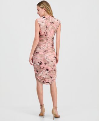 Women's Printed Sleeveless Sheath Dress