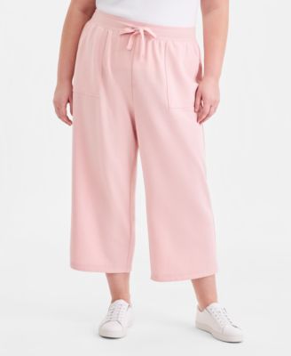 Plus Size Lux Soft Cropped Wide Leg Pants
