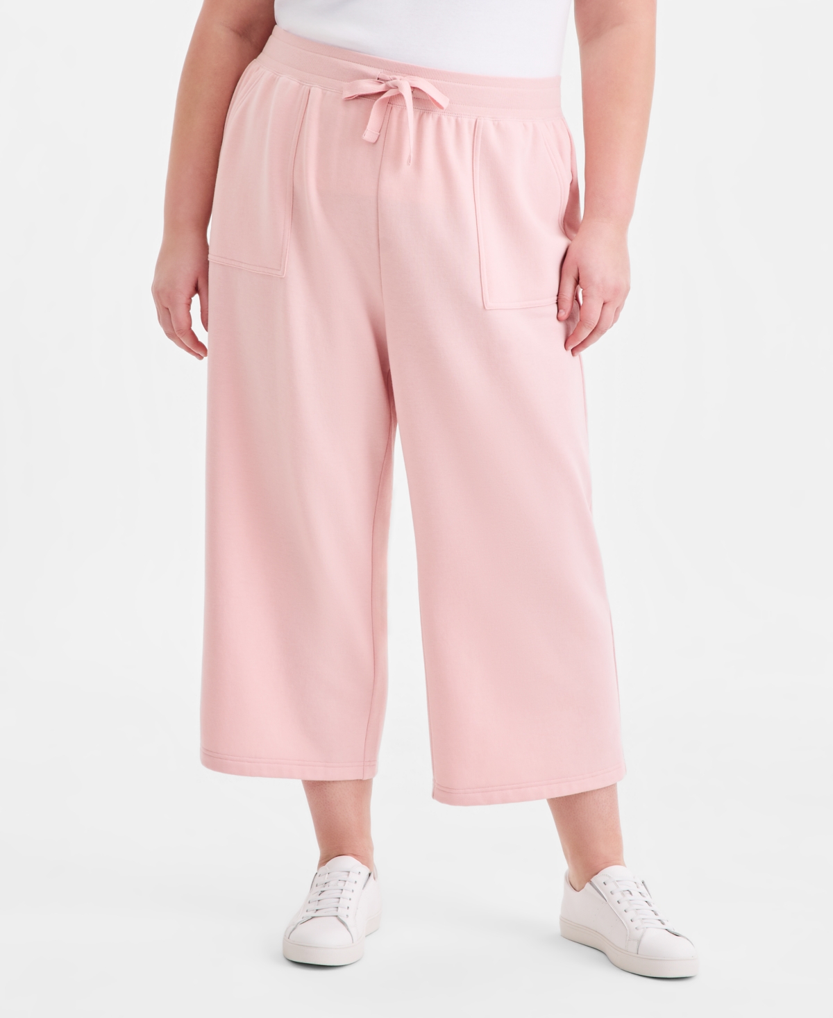 Style & Co Plus Lux Soft Cropped Wide Leg Pants, Macy's Exclusive