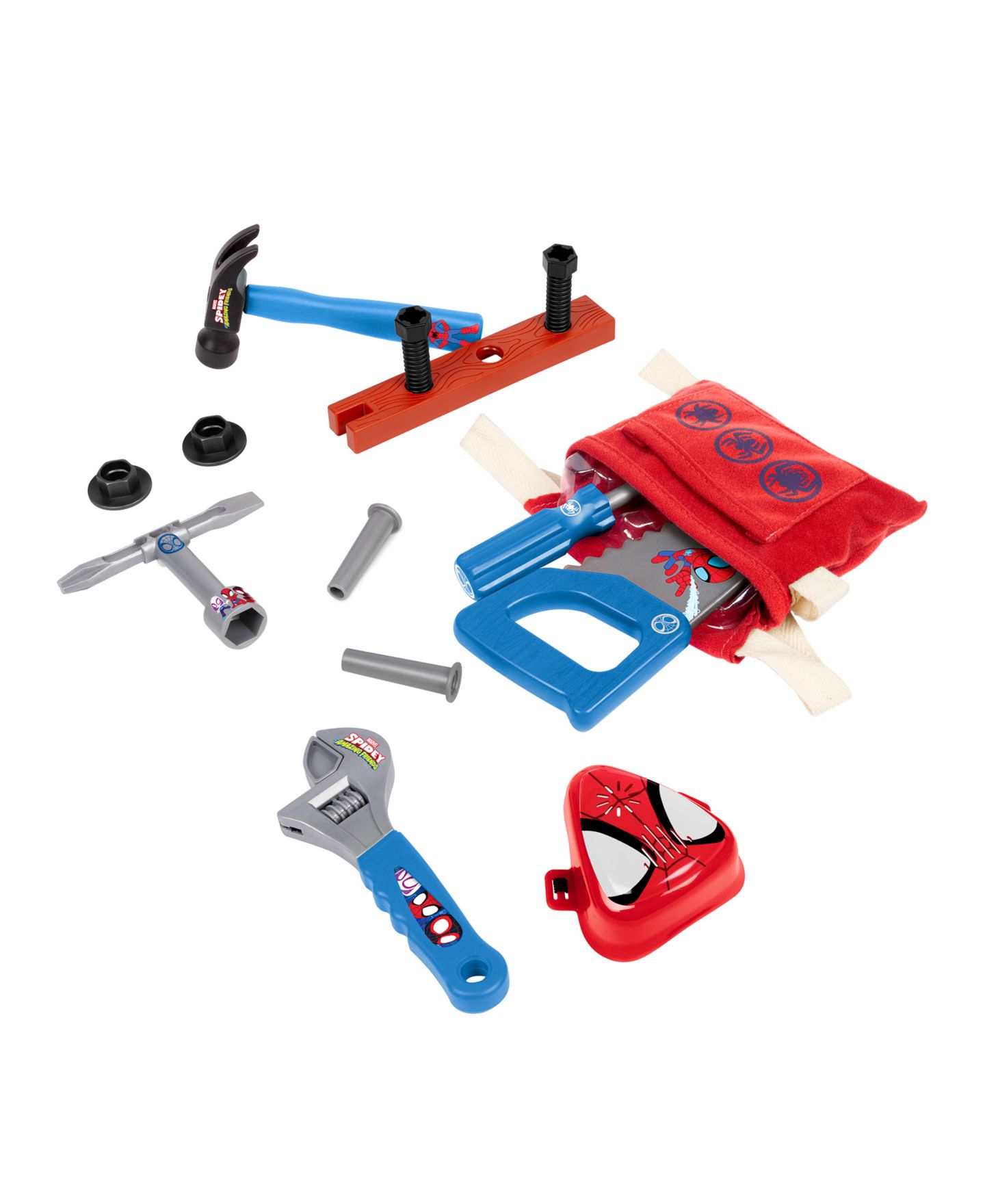 Детский игровой набор World Tech Toys Spidey and His Amazing Friends Carpenter 14-Piece Playset, Ages 3+ — фото 1