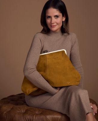 Patricia Nash Extra Large Suede Serafina Frame Kiss-Lock Bag - Macy's