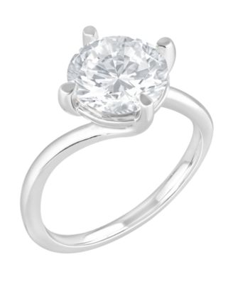 Certified Lab Grown White Diamond Solitaire Ring (3-1/2 ct. t.w.) in 14k White Gold