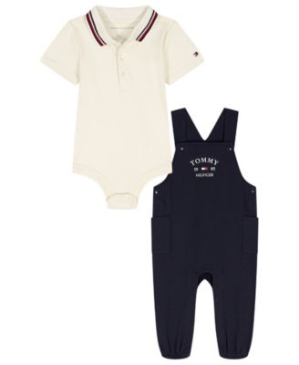 Baby Boys' Polo Bodysuit and Overall, 2-Piece Set