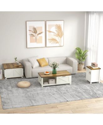 Farmhouse Table with Storage, Large Square Table