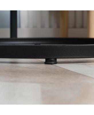 Round Table Set of 2 Nesting Tables Metal Frame,