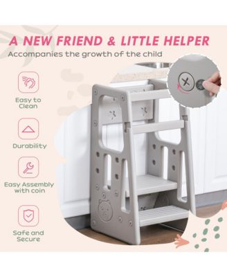 Toddler Tower with Adjustable Height, Toddler Step Stool,
