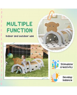 Kids Play Tunnel for Children 3-6 Years to Crawl and Climb, Monkey Design
