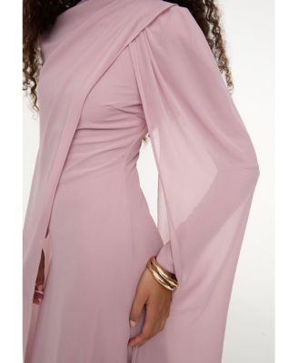 Women's Modest Chiffon Dress Maxi