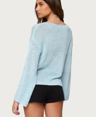 Women's Drop Shoulder Light Knit Sweater
