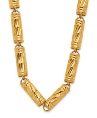 Bamboo Chain Necklace in 24k Yellow Gold
