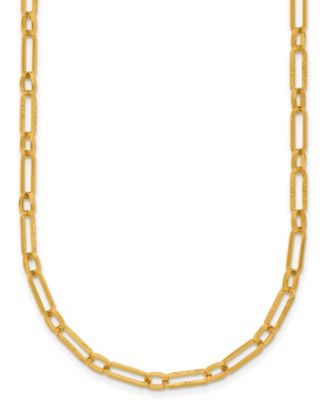 Macy's - Paperclip Chain Necklace in 24K Yellow Gold