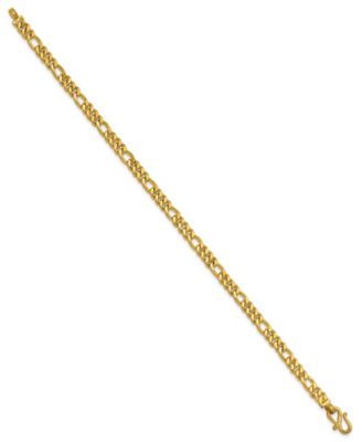 Figaro Chain Bracelet in 24k Yellow Gold