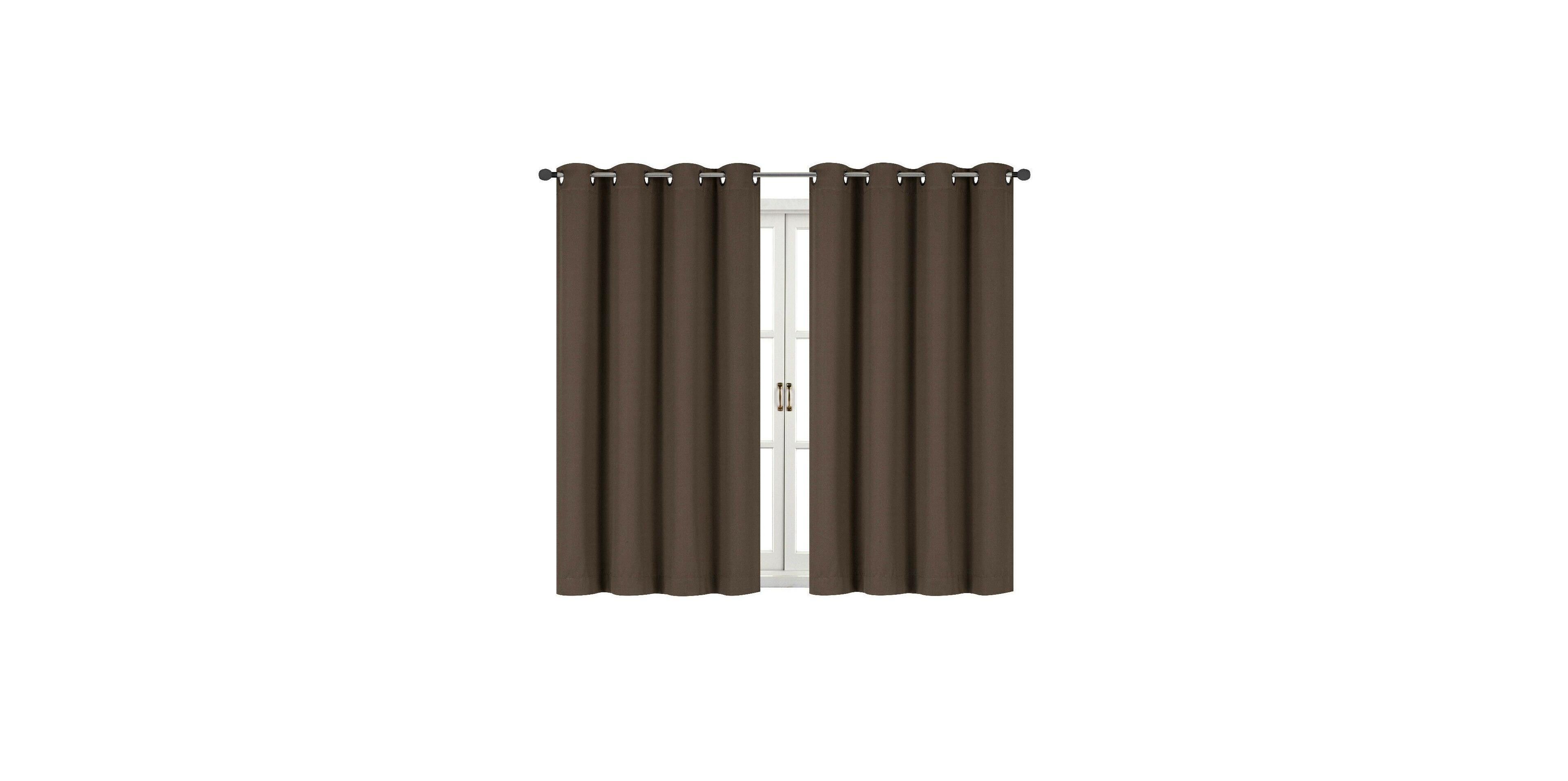 Kate Aurora 100% Thermal Blackout Bath & Kitchen Window Curtains - 50 in. W x 45 L, Teal