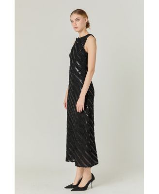 Women's Textured Sleeveless Maxi Dress