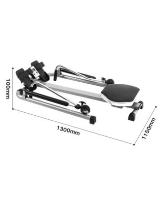 Dual Hydraulic Rowing Machine, Adjustable Resistance with 360° Swivel Arms, LCD Display & Foldable Design