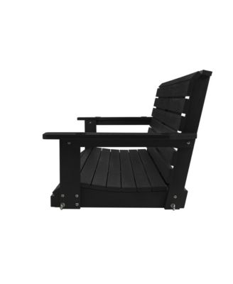 Poly Lumber 3-Seater Porch Swing, HIPS 5-Feet Bench for Outdoor Patio Garden Yard